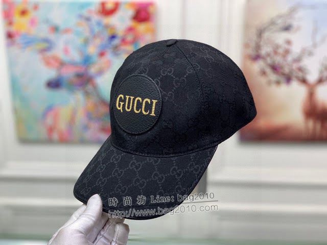 Gucci新品男士帽子 古馳GG印花棒球帽鴨舌帽  mm1375